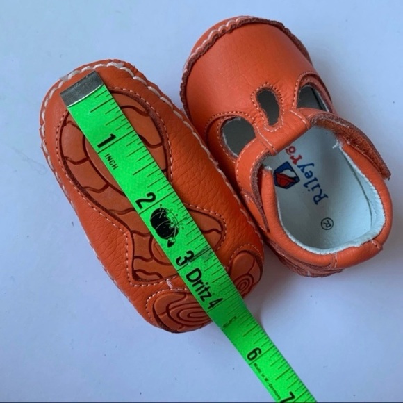 NIB RileyRoos Savannah in Tangerine Baby Shoes Size 3-6 Months Size 3 - 4 - Picture 8 of 11